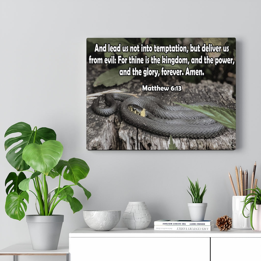 Scripture Walls For Thine is The Kingdom Matthew 6:13 Bible Verse Canvas Christian Wall Art Ready to Hang Unframed-Express Your Love Gifts