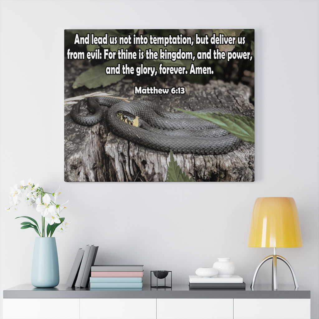 Scripture Walls For Thine is The Kingdom Matthew 6:13 Bible Verse Canvas Christian Wall Art Ready to Hang Unframed-Express Your Love Gifts