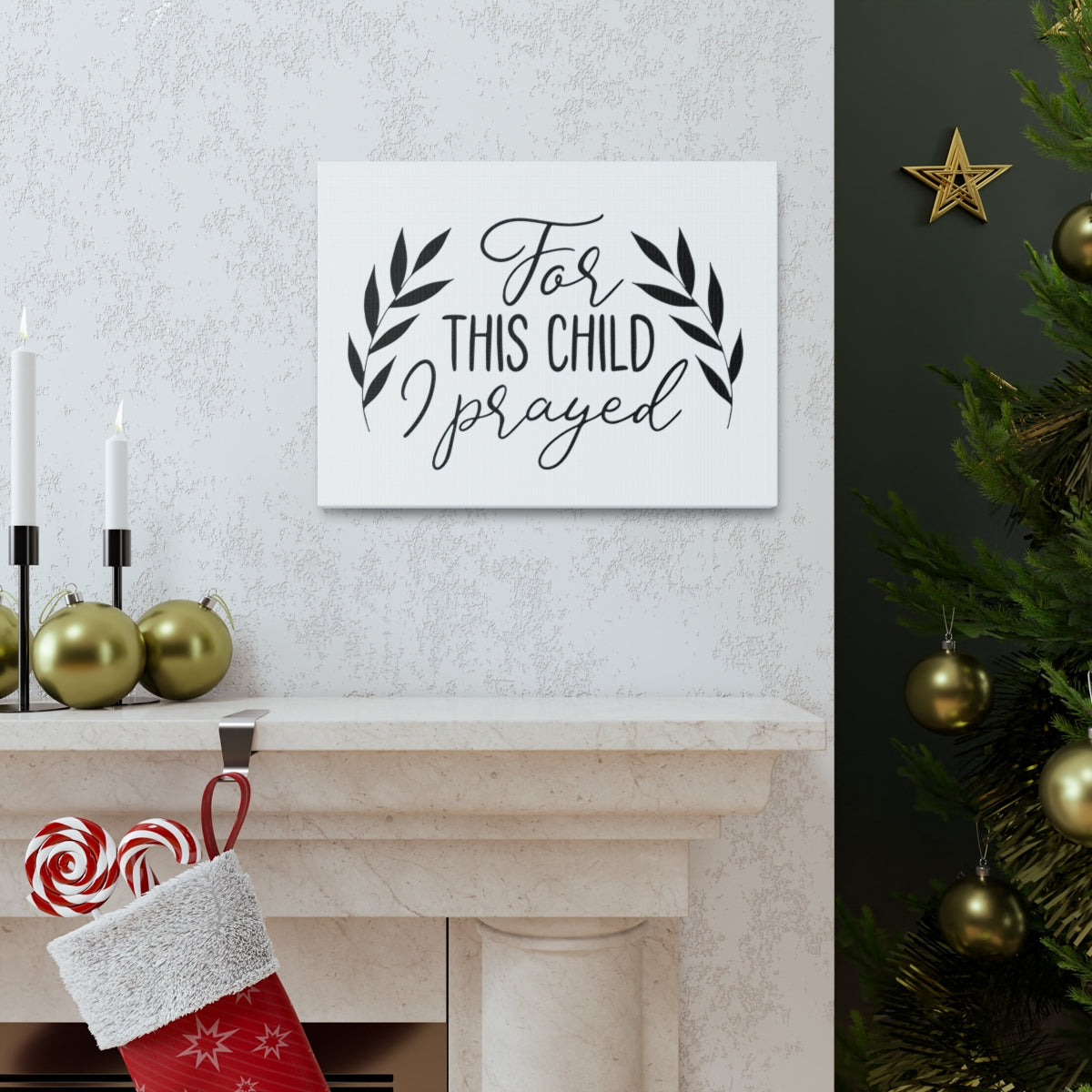 Scripture Walls For This Child 1 Samuel 1:27-28 Christian Wall Art Print Ready to Hang Unframed-Express Your Love Gifts