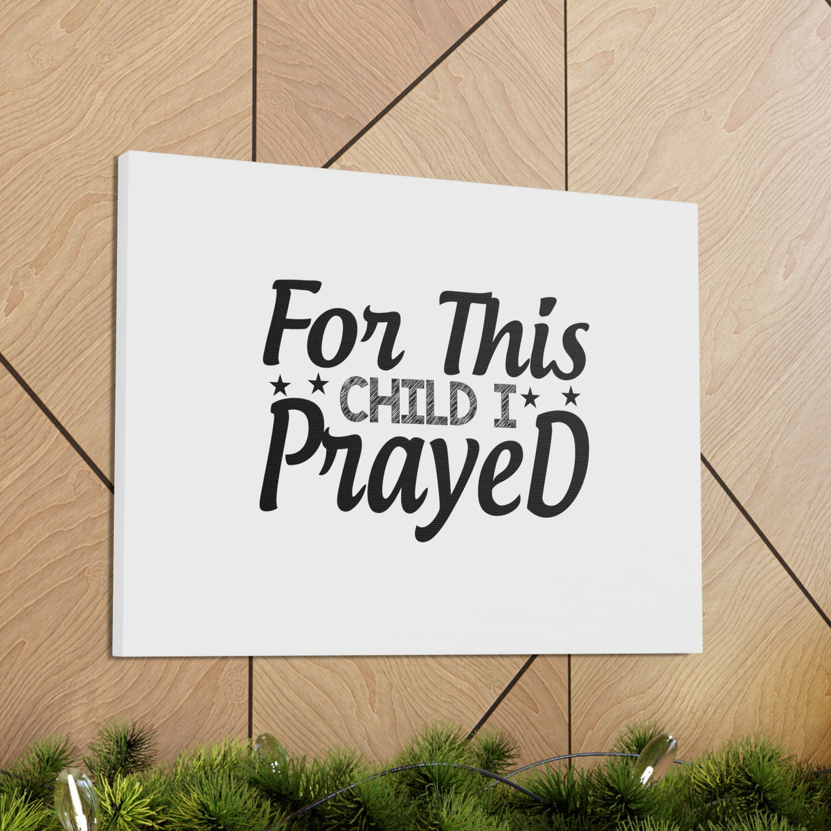 Scripture Walls For This Child I Prayed 1 Samuel 1:27 StarsChristian Wall Art Bible Verse Print Ready to Hang Unframed-Express Your Love Gifts