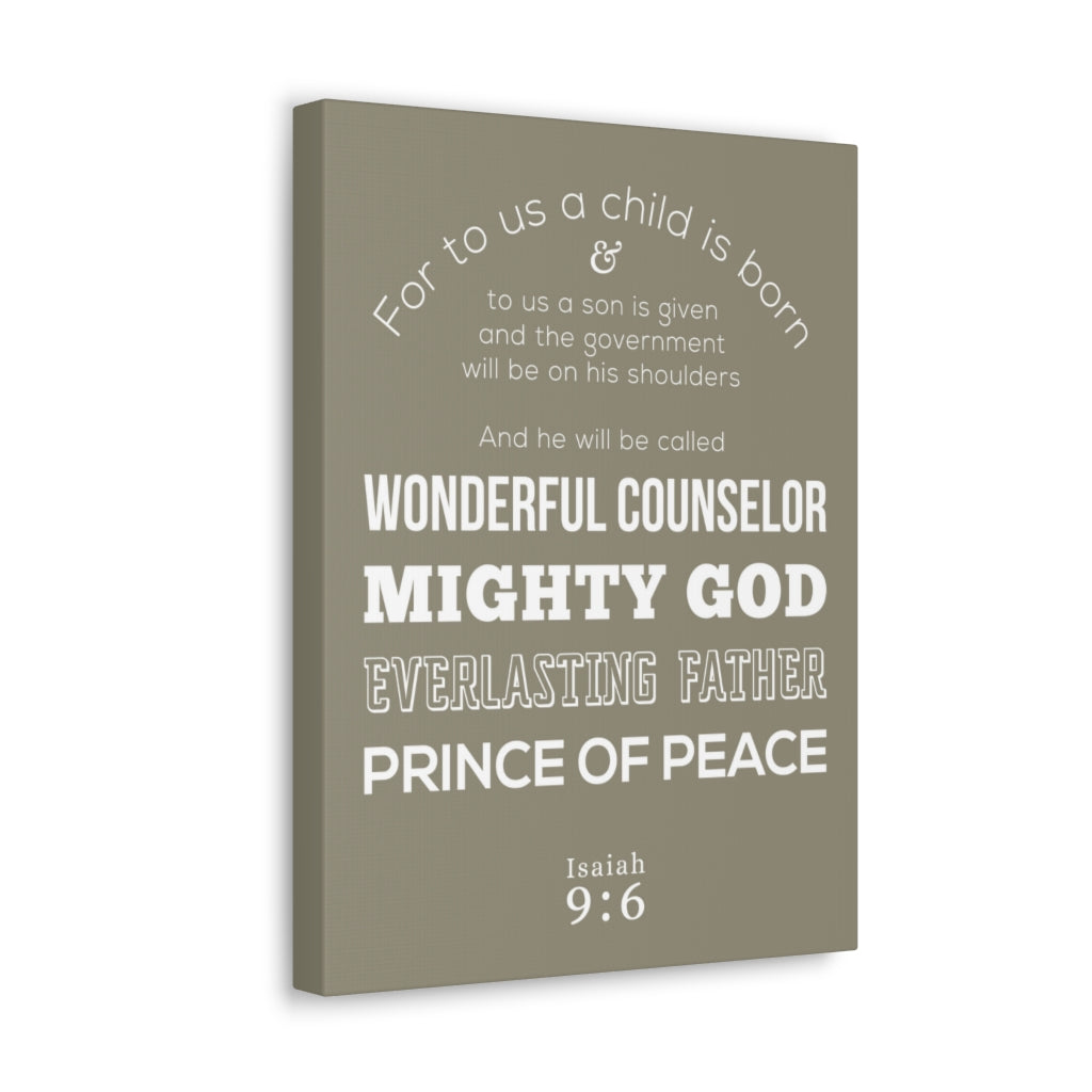 Scripture Walls For To Us A Child Is Born Isaiah 9:6 Christian Wall Art Bible Verse Print Ready To Hang Unframed-Express Your Love Gifts