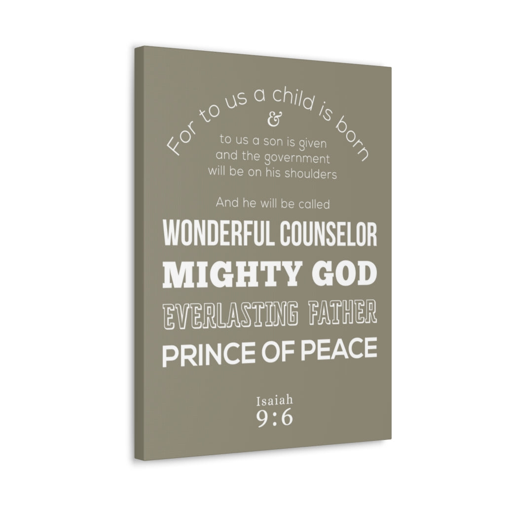 Scripture Walls For To Us A Child Is Born Isaiah 9:6 Christian Wall Art Bible Verse Print Ready To Hang Unframed-Express Your Love Gifts