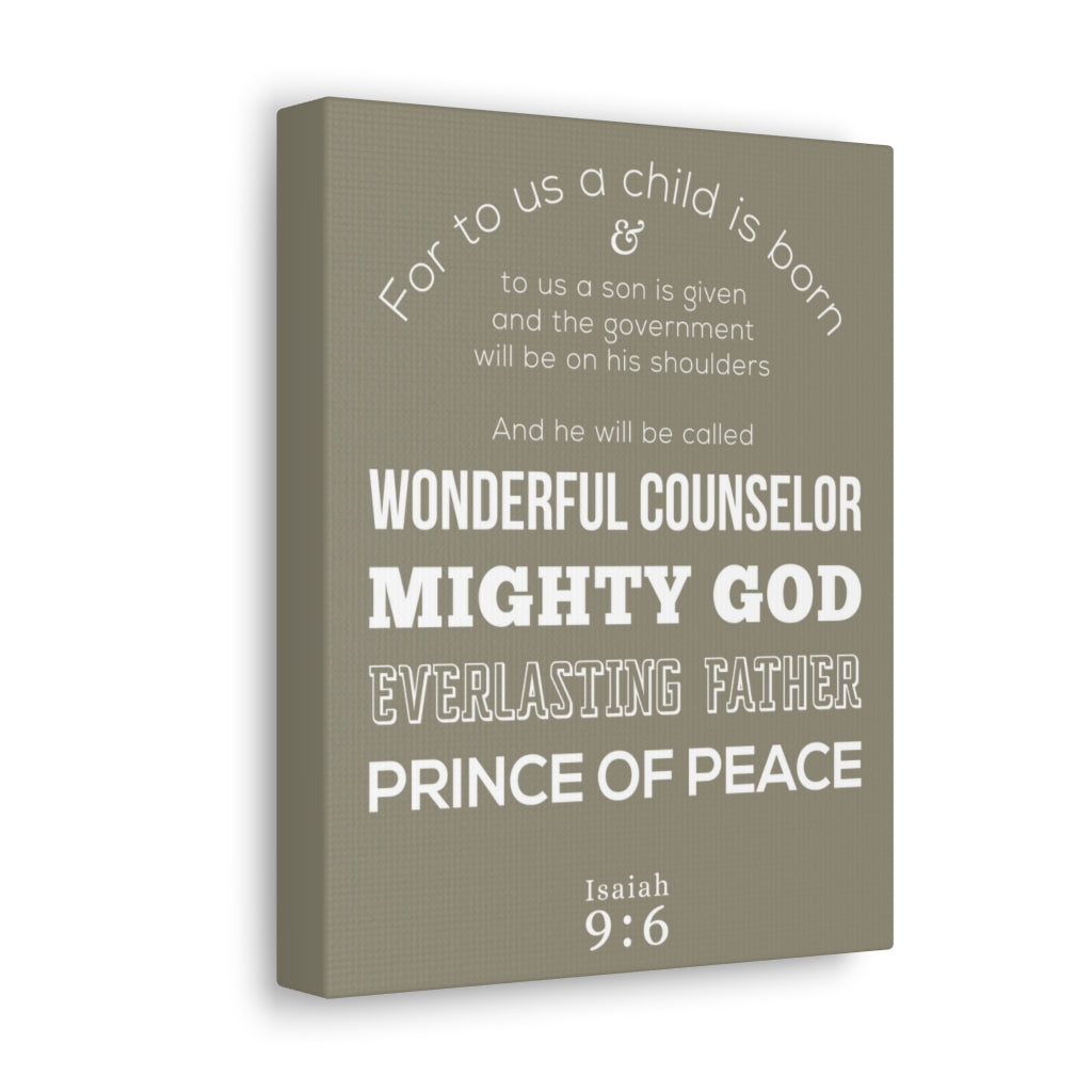 Scripture Walls For To Us A Child Is Born Isaiah 9:6 Christian Wall Art Bible Verse Print Ready To Hang Unframed-Express Your Love Gifts