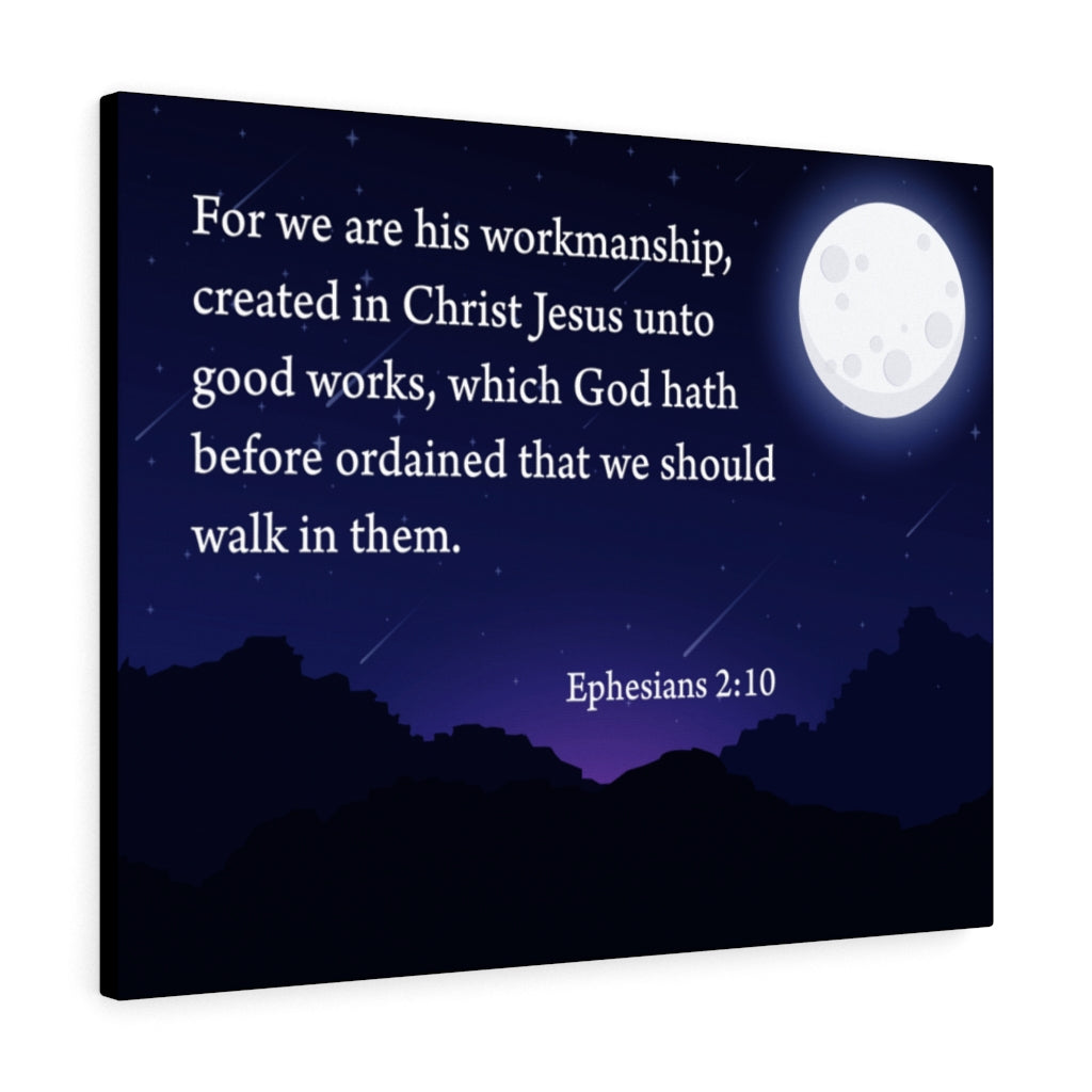 Scripture Walls For We Are His Workmanship Ephesians 2:10 Scripture Wall Art Christian Home Decor Unframed-Express Your Love Gifts