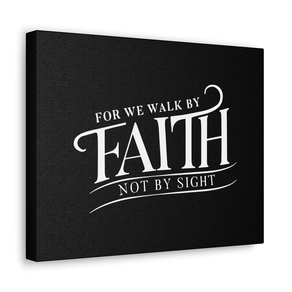 Scripture Walls For We Walk By Faith 2 Corinthians 5:7 Black Christian Wall Art Bible Verse Print Ready to Hang Unframed-Express Your Love Gifts