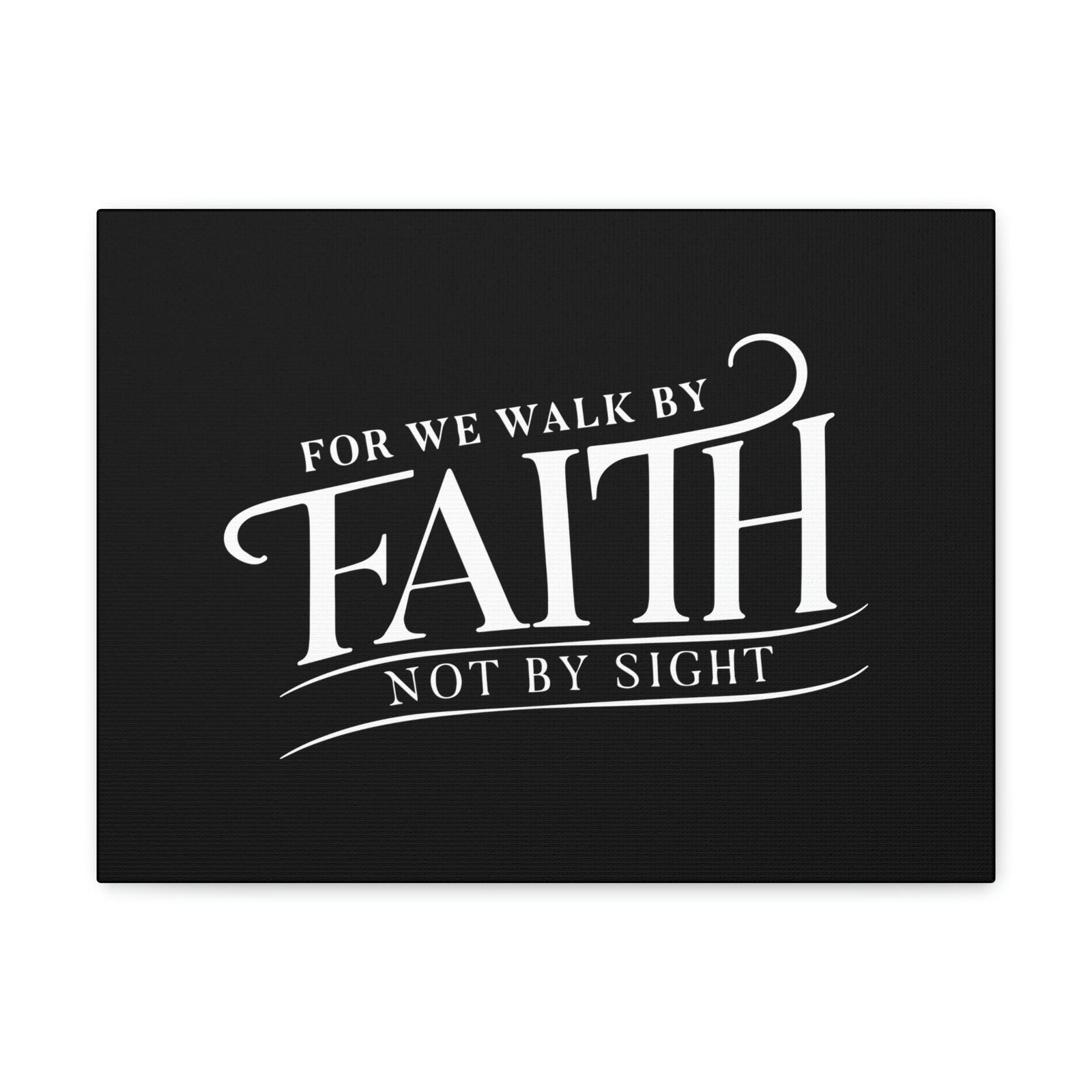 Scripture Walls For We Walk By Faith 2 Corinthians 5:7 Black Christian Wall Art Bible Verse Print Ready to Hang Unframed-Express Your Love Gifts