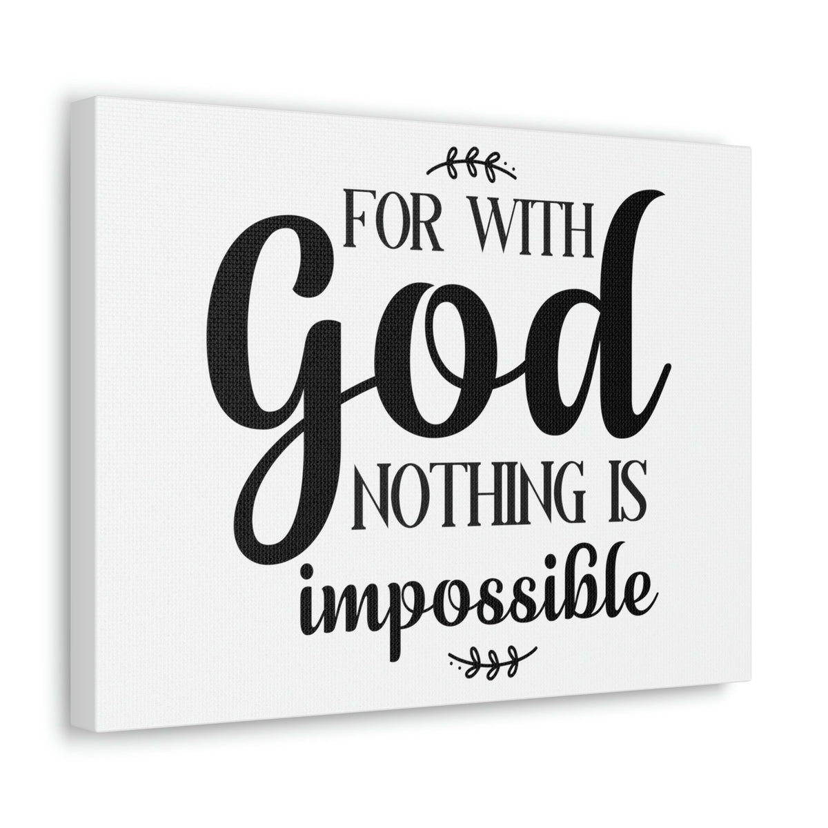 Scripture Walls For With God Nothing Is Impossible Luke 1:37 Christian Wall Art Print Ready to Hang Unframed-Express Your Love Gifts