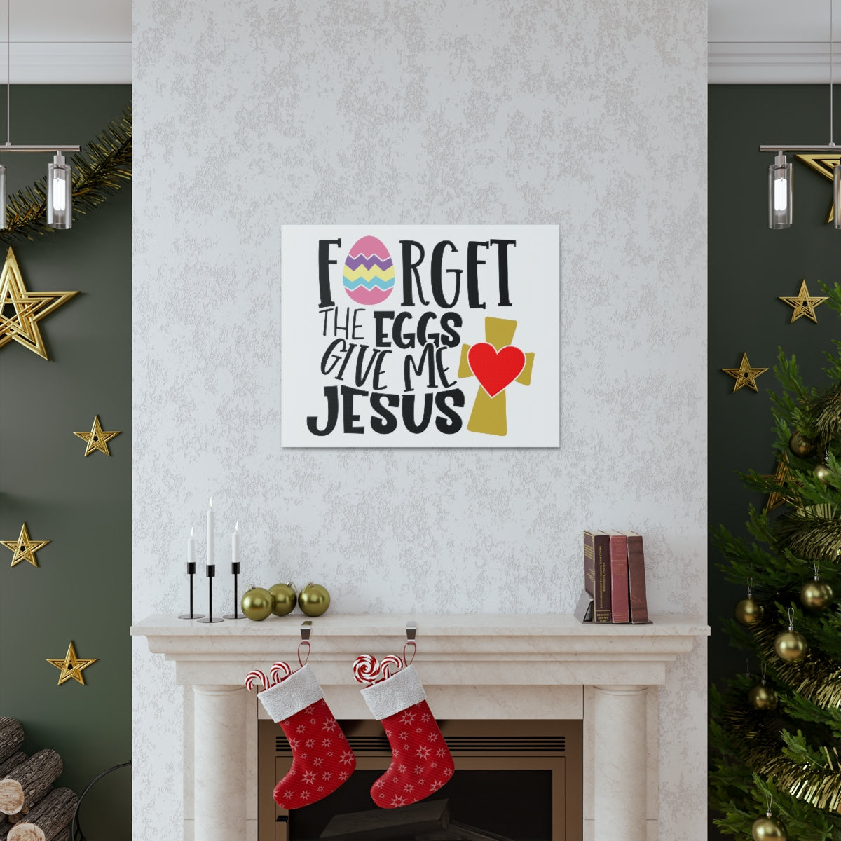 Scripture Walls Forget The Eggs Give Me Jesus Isaiah 10:14 Christian Wall Art Print Ready to Hang Unframed-Express Your Love Gifts