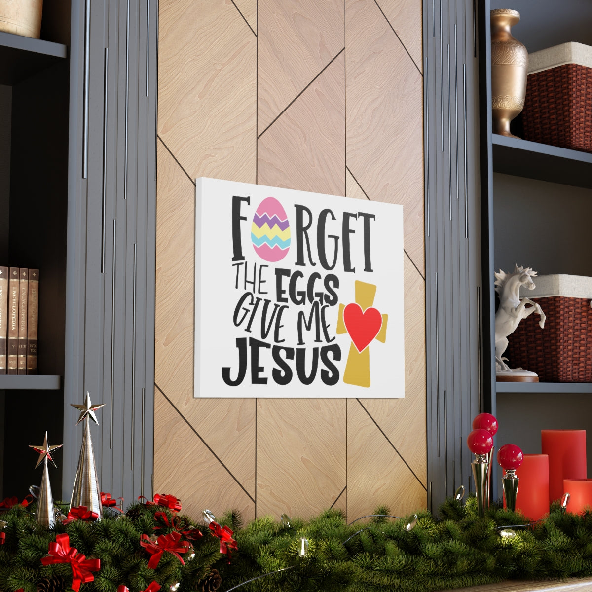 Scripture Walls Forget The Eggs Give Me Jesus Isaiah 10:14 Christian Wall Art Print Ready to Hang Unframed-Express Your Love Gifts