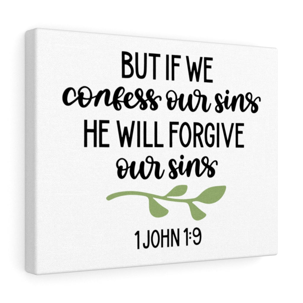 Scripture Walls Forgive 1 John 1:9 Bible Verse Canvas Christian Wall Art Ready to Hang Unframed-Express Your Love Gifts