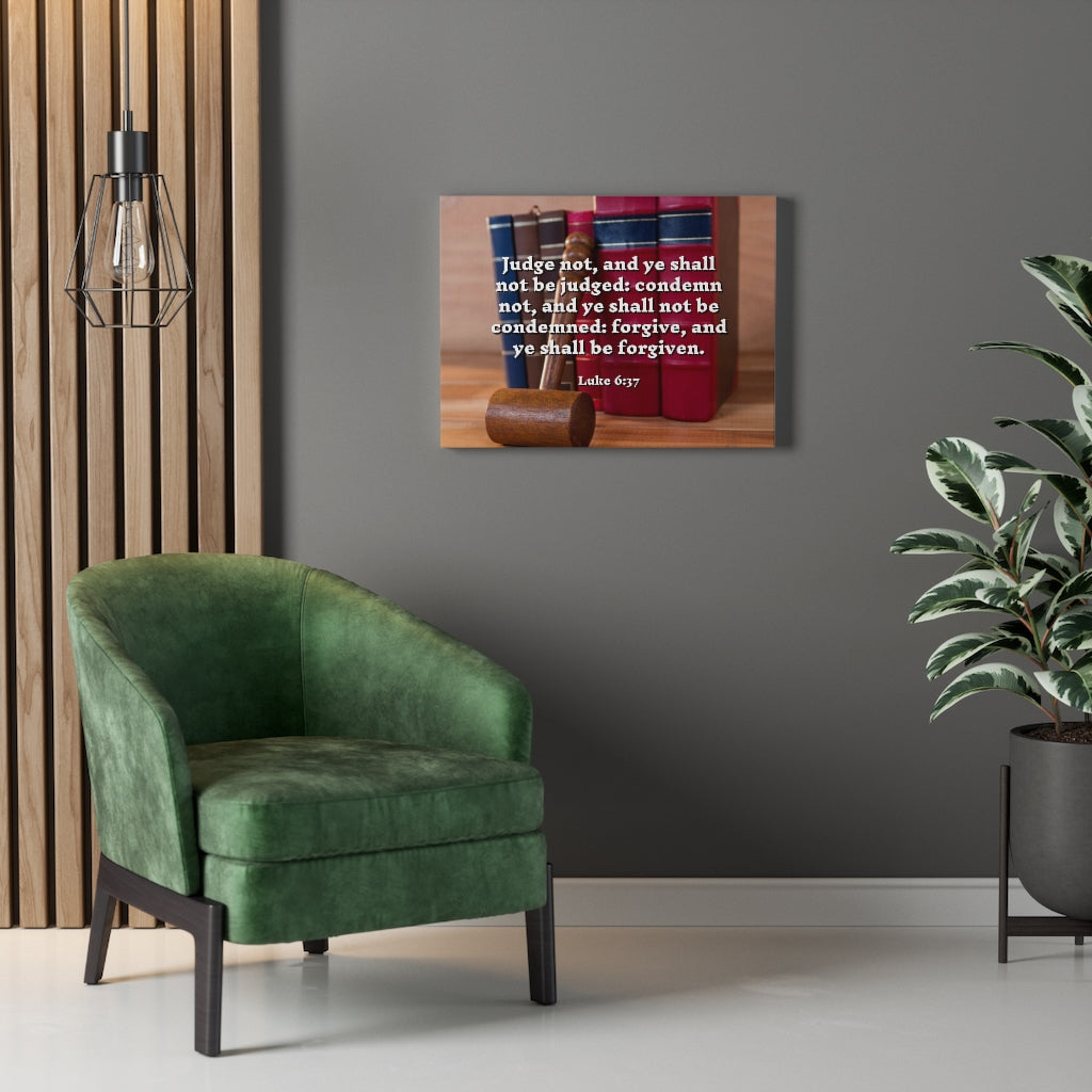 Scripture Walls Forgive And Ye Shall Be Forgiven Luke 6:37 Bible Verse Canvas Christian Wall Art Ready to Hang Unframed-Express Your Love Gifts