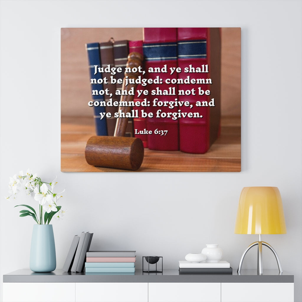 Scripture Walls Forgive And Ye Shall Be Forgiven Luke 6:37 Bible Verse Canvas Christian Wall Art Ready to Hang Unframed-Express Your Love Gifts