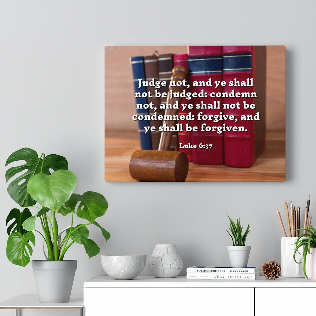 Scripture Walls Forgive And Ye Shall Be Forgiven Luke 6:37 Bible Verse Canvas Christian Wall Art Ready to Hang Unframed-Express Your Love Gifts