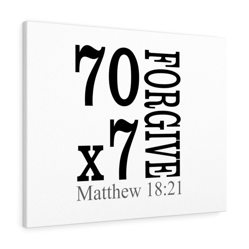 Scripture Walls Forgive Matthew 18:21 Bible Verse Canvas Christian Wall Art Ready to Hang Unframed-Express Your Love Gifts