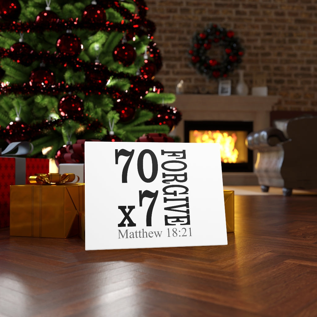 Scripture Walls Forgive Matthew 18:21 Bible Verse Canvas Christian Wall Art Ready to Hang Unframed-Express Your Love Gifts