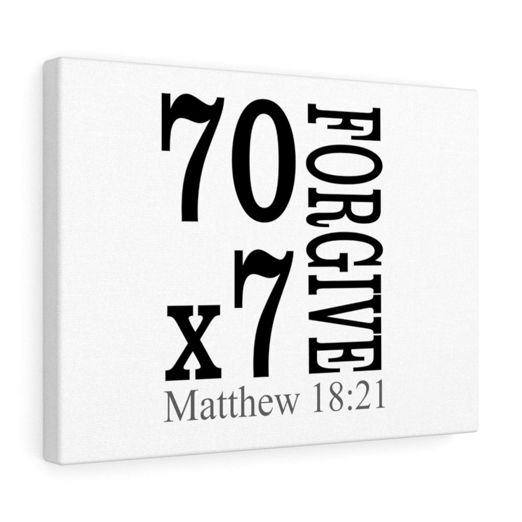 Scripture Walls Forgive Matthew 18:21 Bible Verse Canvas Christian Wall Art Ready to Hang Unframed-Express Your Love Gifts