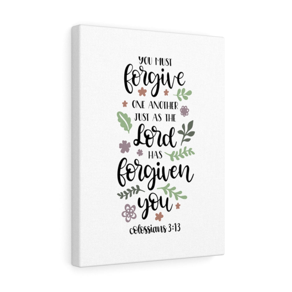 Scripture Walls Forgive One Another Colossians 3:13 Bible Verse Canvas Christian Wall Art Ready to Hang Unframed-Express Your Love Gifts