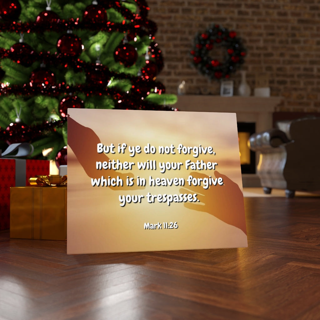 Scripture Walls Forgive Your Trespasses Mark 11:26 Bible Verse Canvas Christian Wall Art Ready to Hang Unframed-Express Your Love Gifts