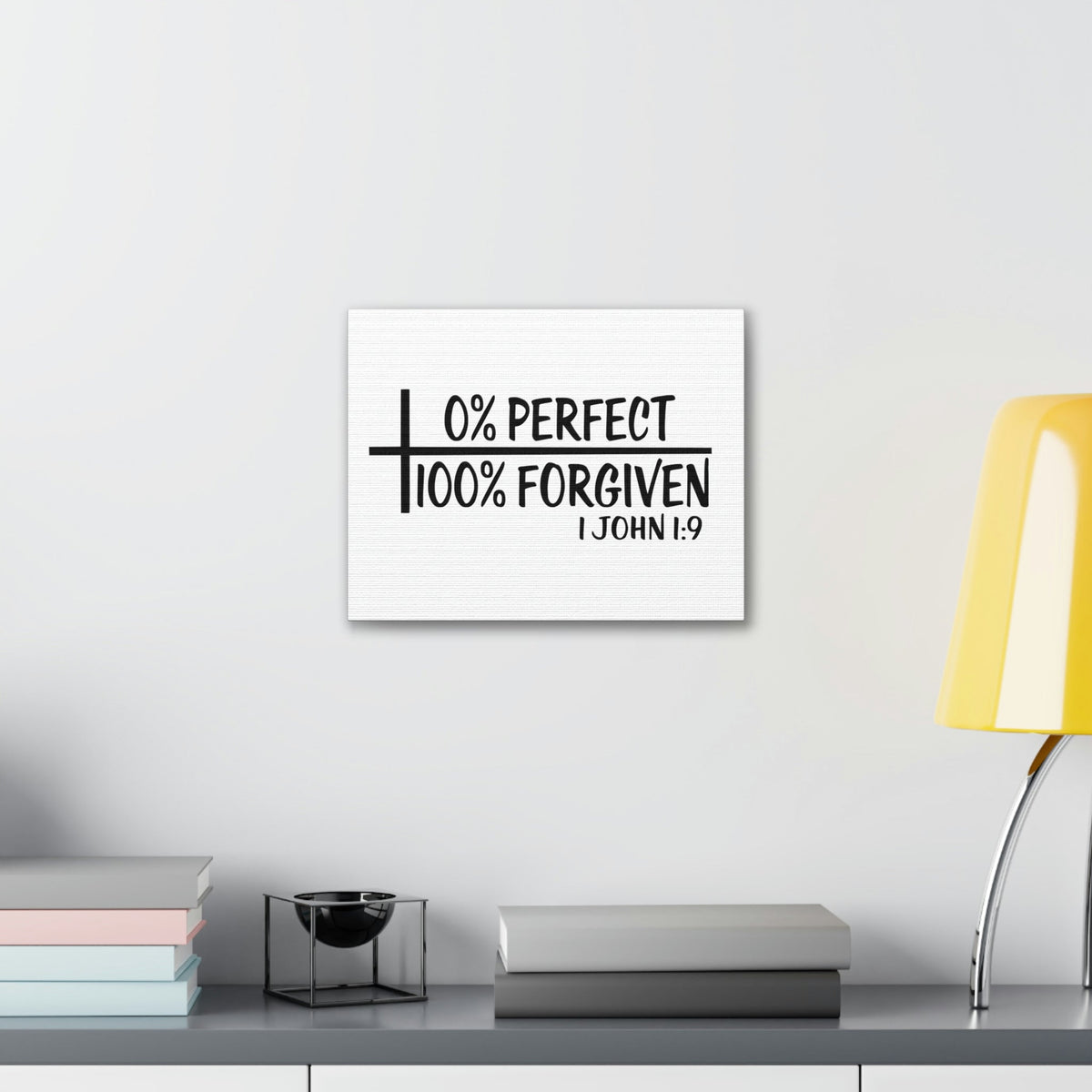 Scripture Walls Forgiven 1 John 1:9 Bible Verse Canvas Christian Wall Art Ready to Hang Unframed-Express Your Love Gifts