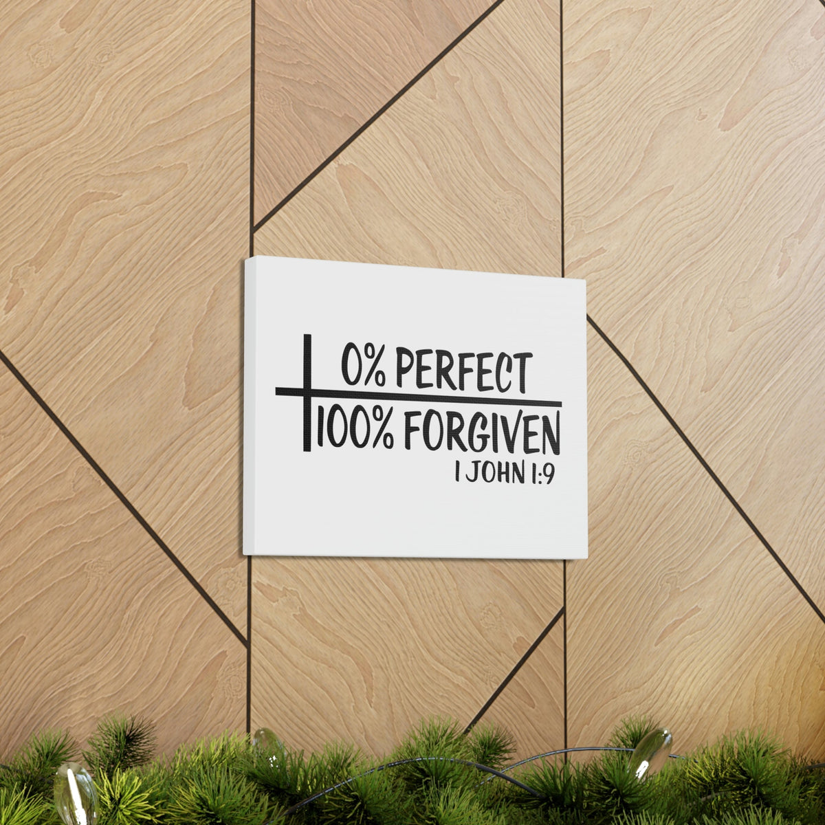 Scripture Walls Forgiven 1 John 1:9 Bible Verse Canvas Christian Wall Art Ready to Hang Unframed-Express Your Love Gifts