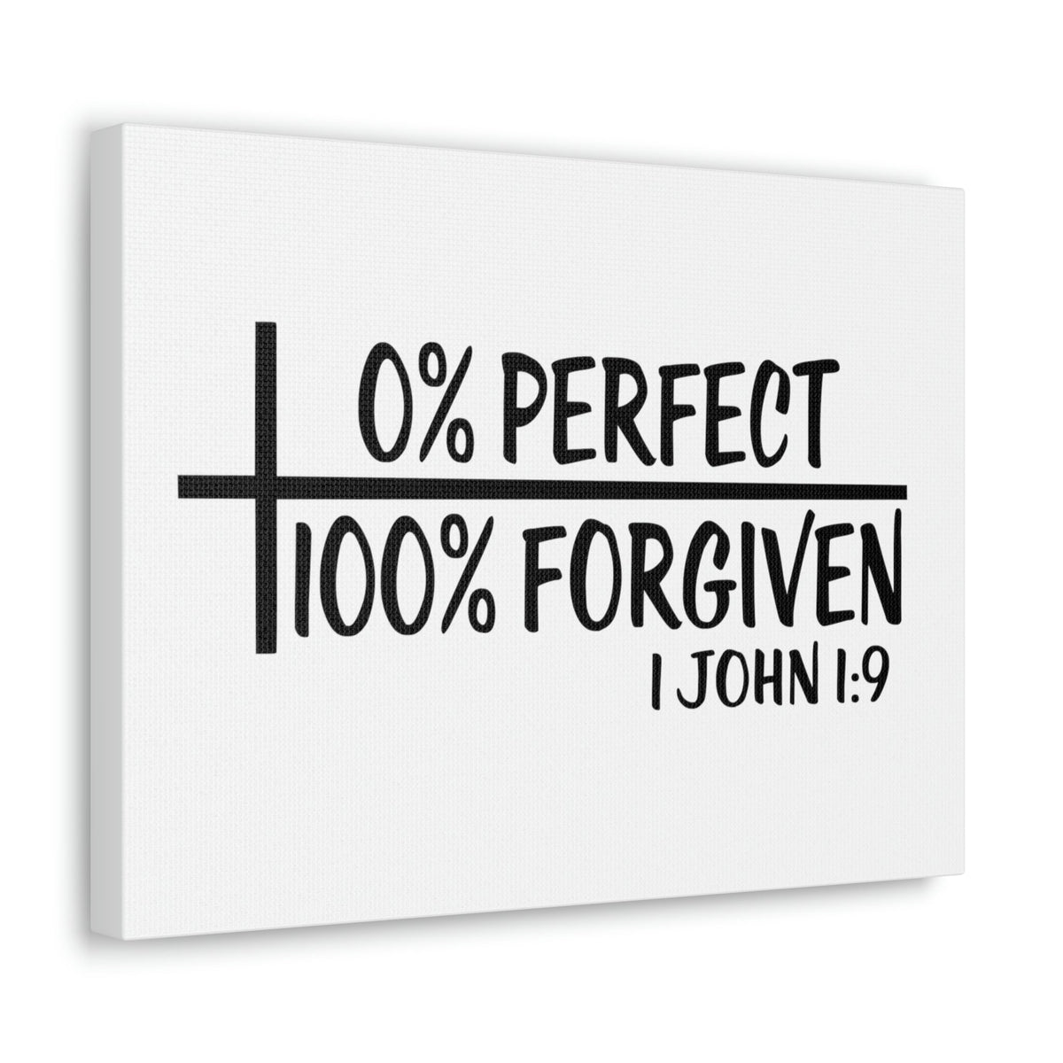 Scripture Walls Forgiven 1 John 1:9 Bible Verse Canvas Christian Wall Art Ready to Hang Unframed-Express Your Love Gifts