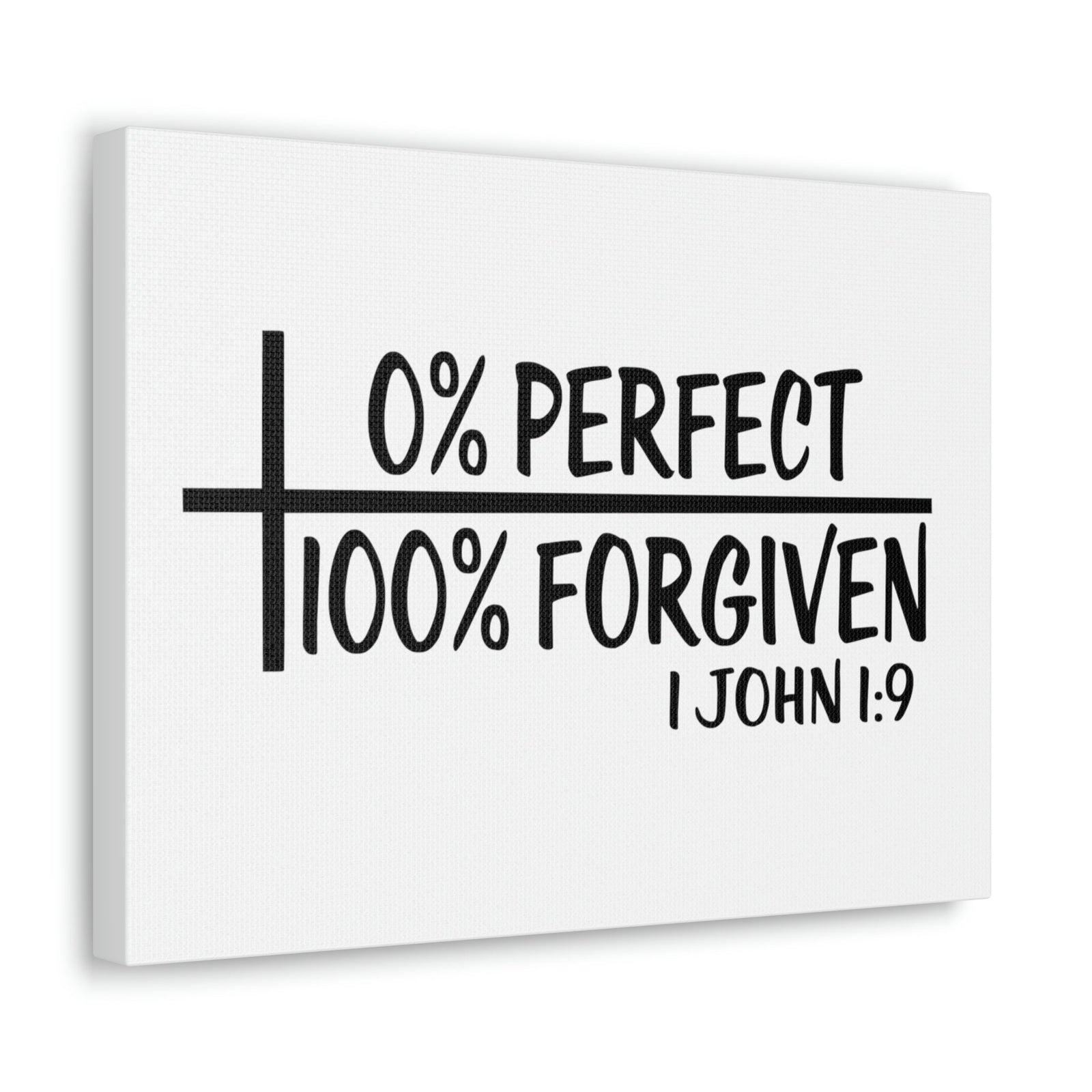 Scripture Walls Forgiven 1 John 1:9 Bible Verse Canvas Christian Wall Art Ready to Hang Unframed-Express Your Love Gifts