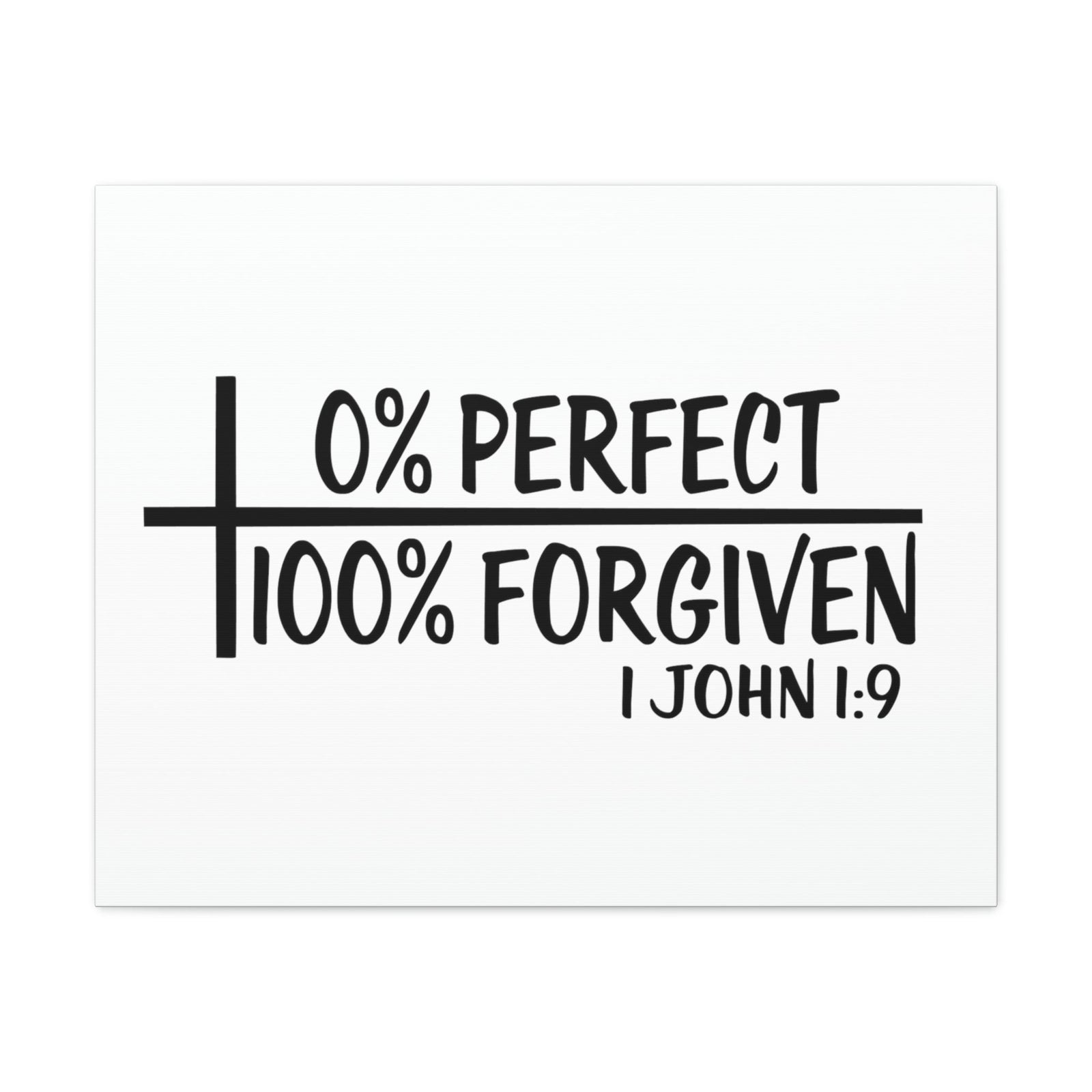 Scripture Walls Forgiven 1 John 1:9 Bible Verse Canvas Christian Wall Art Ready to Hang Unframed-Express Your Love Gifts