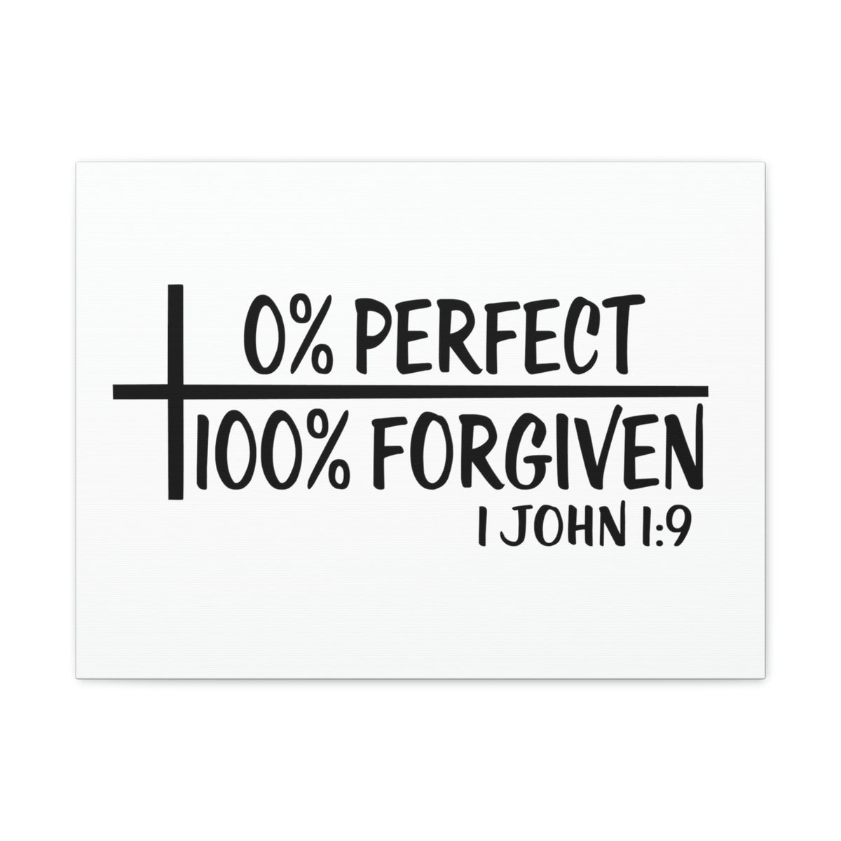 Scripture Walls Forgiven 1 John 1:9 Bible Verse Canvas Christian Wall Art Ready to Hang Unframed-Express Your Love Gifts