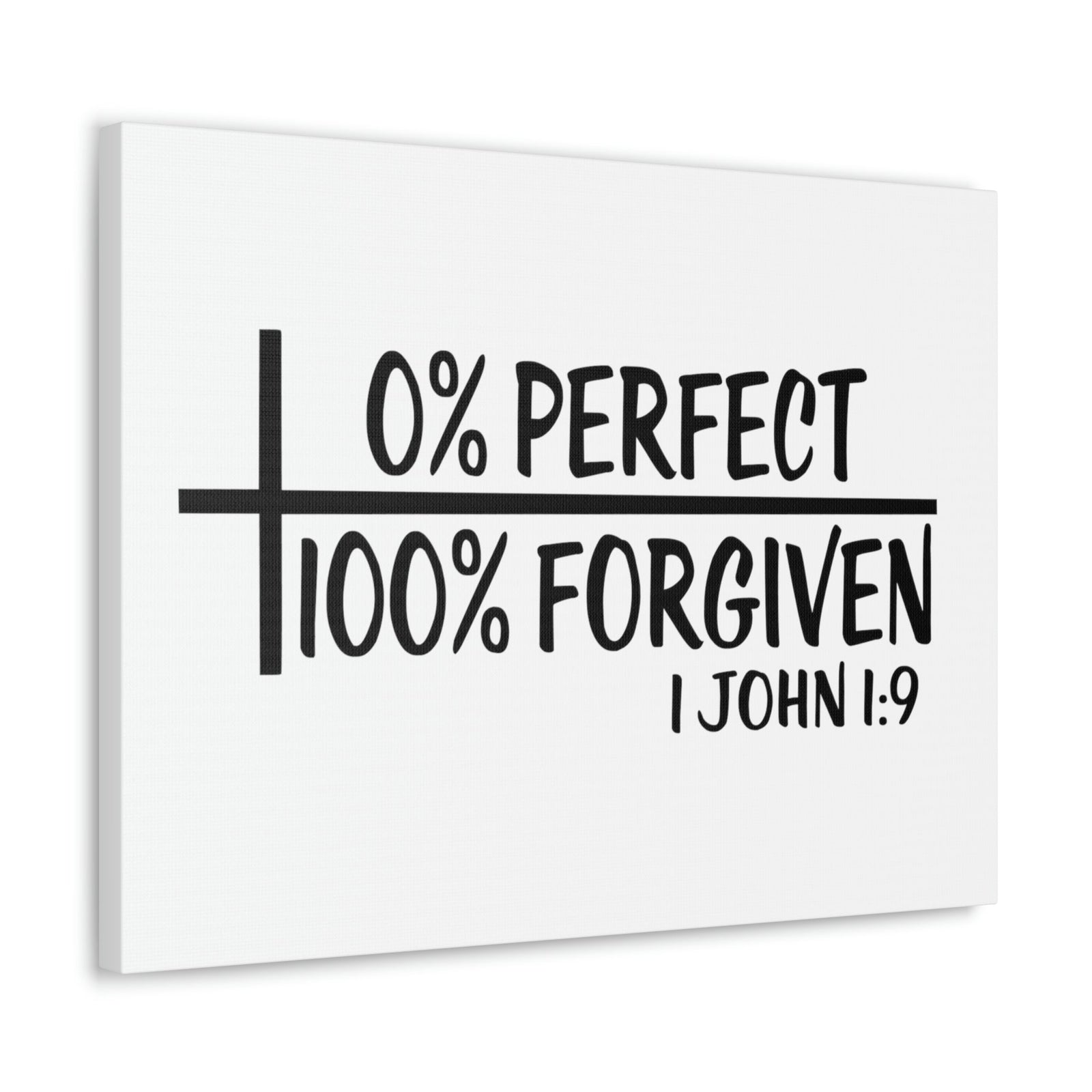 Scripture Walls Forgiven 1 John 1:9 Bible Verse Canvas Christian Wall Art Ready to Hang Unframed-Express Your Love Gifts