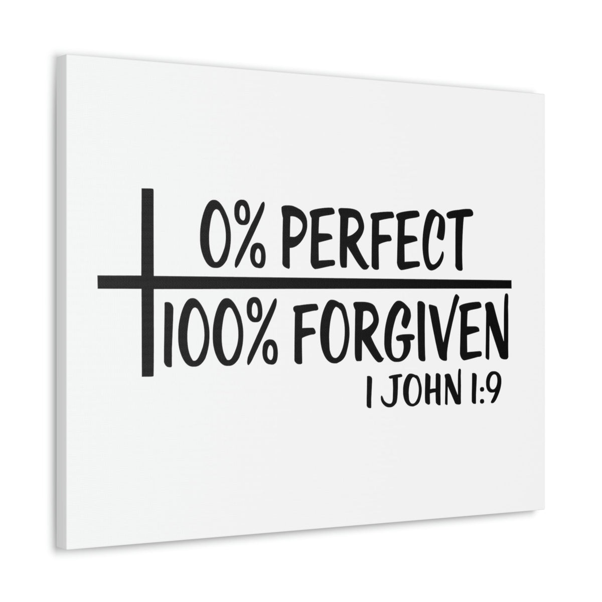 Scripture Walls Forgiven 1 John 1:9 Bible Verse Canvas Christian Wall Art Ready to Hang Unframed-Express Your Love Gifts