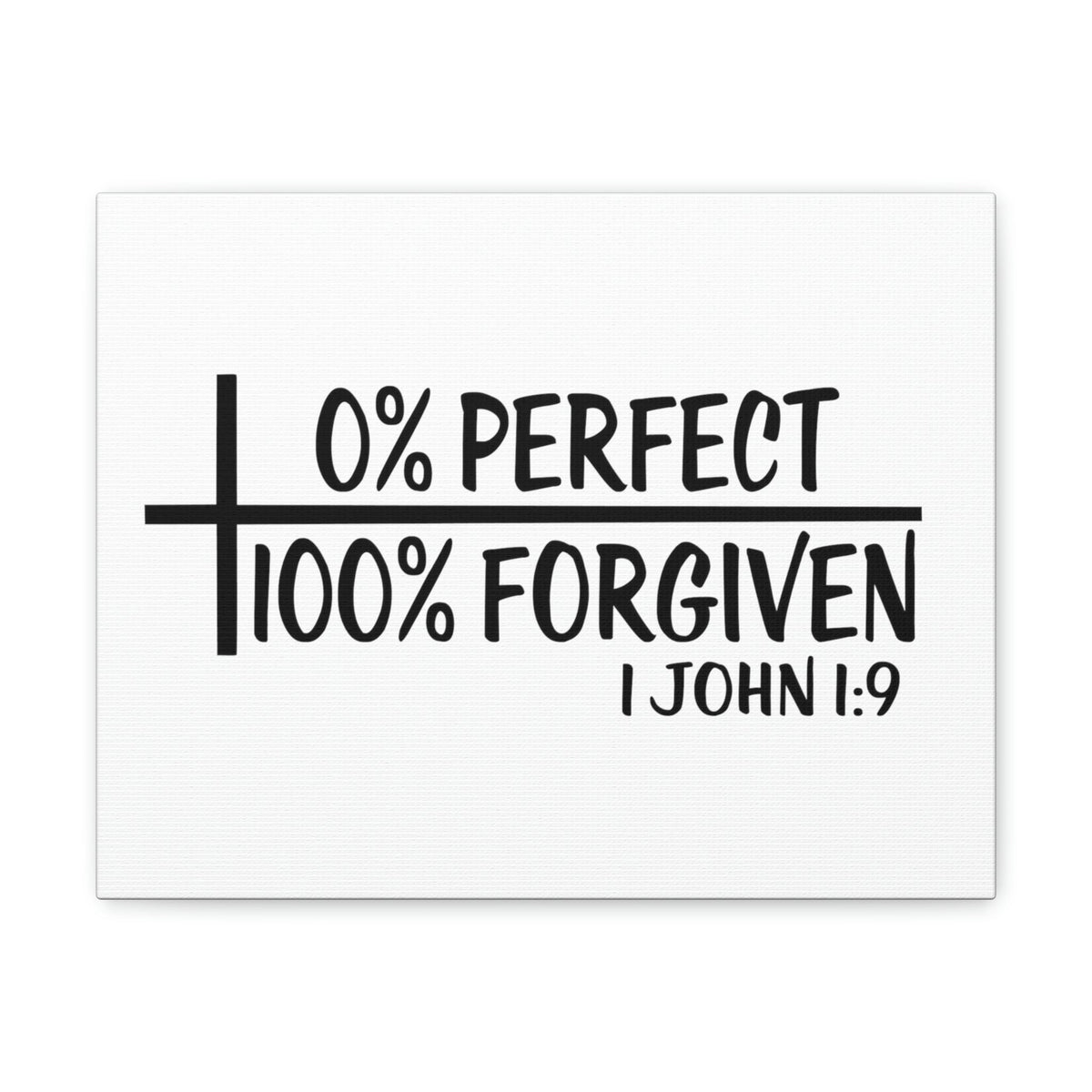 Scripture Walls Forgiven 1 John 1:9 Bible Verse Canvas Christian Wall Art Ready to Hang Unframed-Express Your Love Gifts