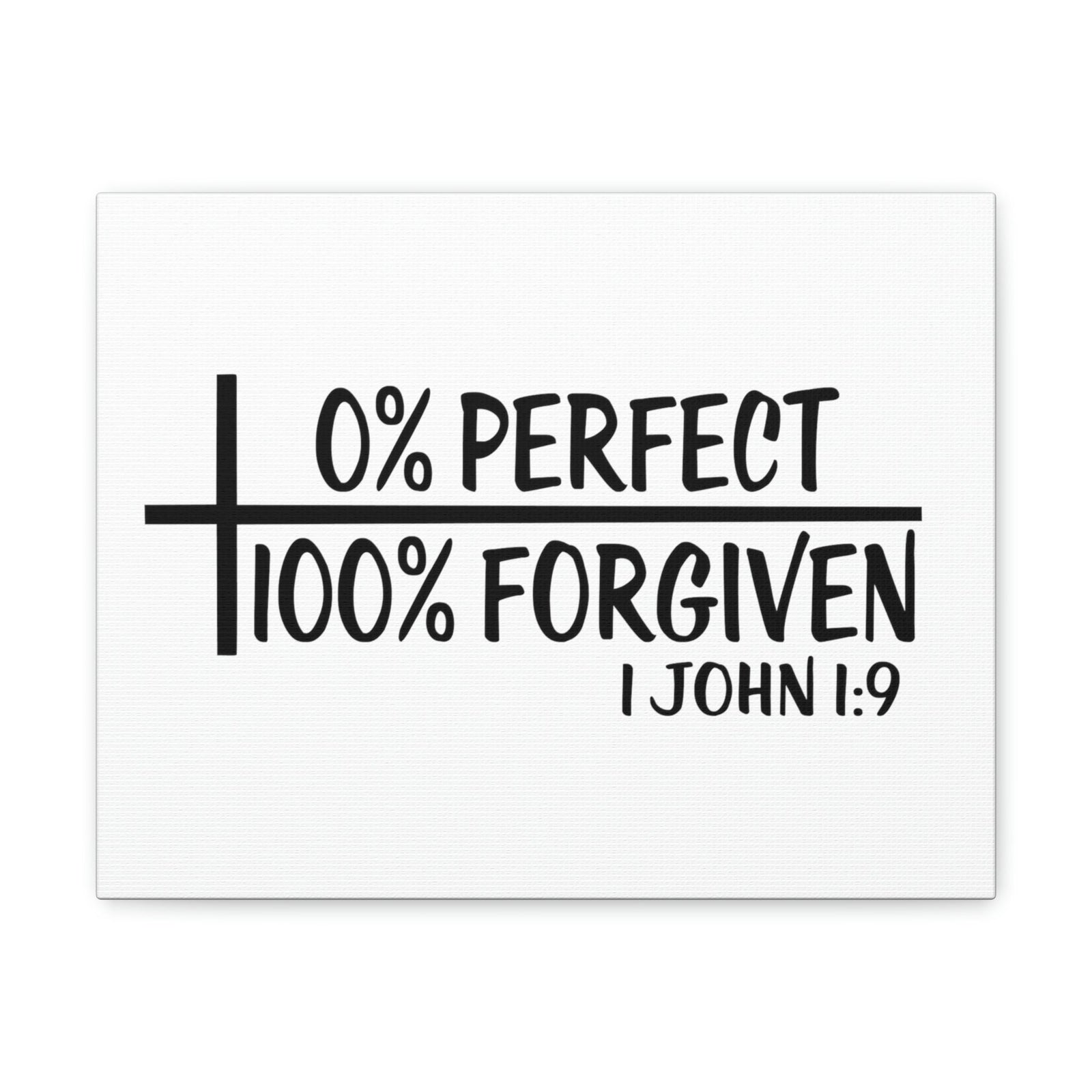 Scripture Walls Forgiven 1 John 1:9 Bible Verse Canvas Christian Wall Art Ready to Hang Unframed-Express Your Love Gifts
