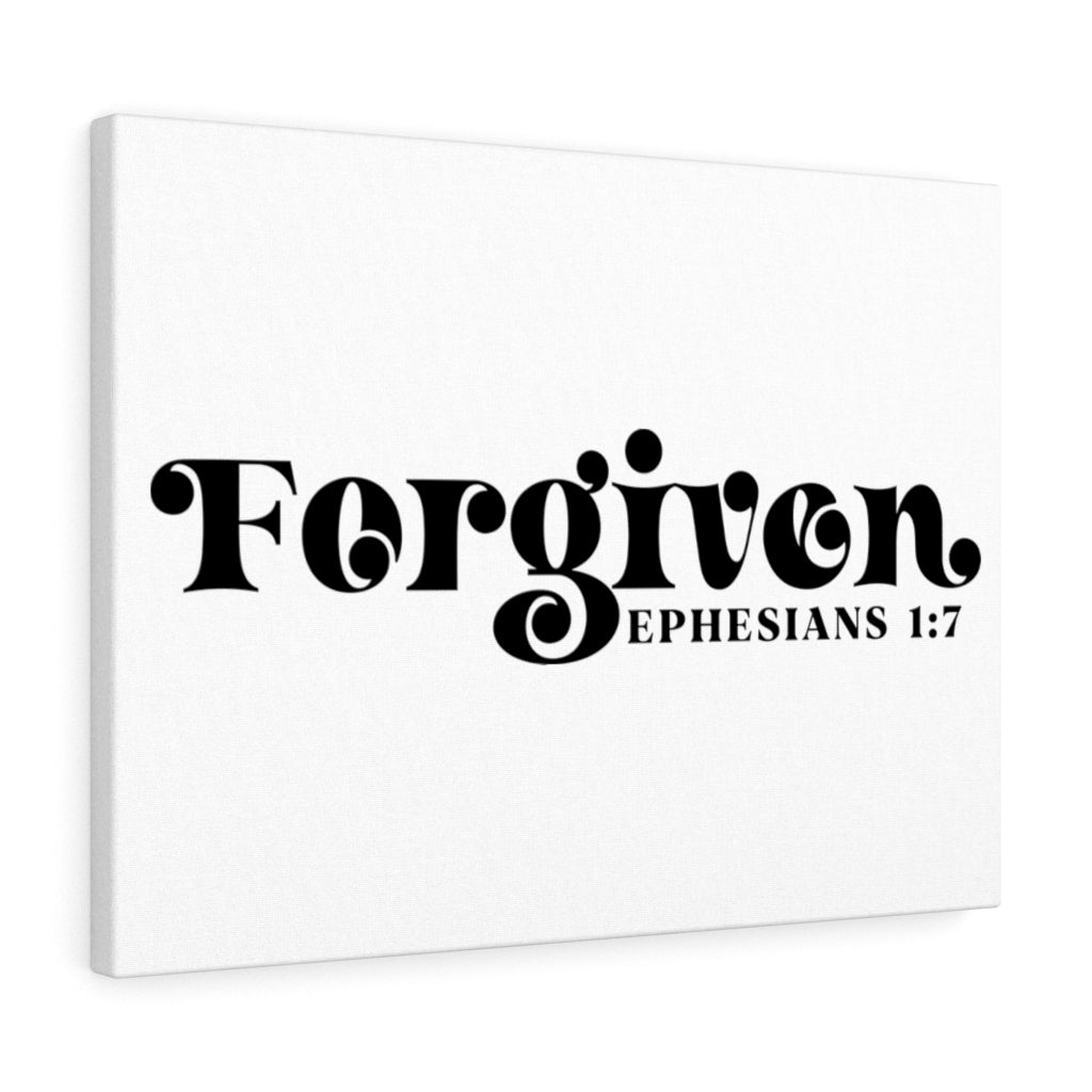 Scripture Walls Forgiven Dot Ephesians 1:7 Bible Verse Canvas Christian Wall Art Ready to Hang Unframed-Express Your Love Gifts