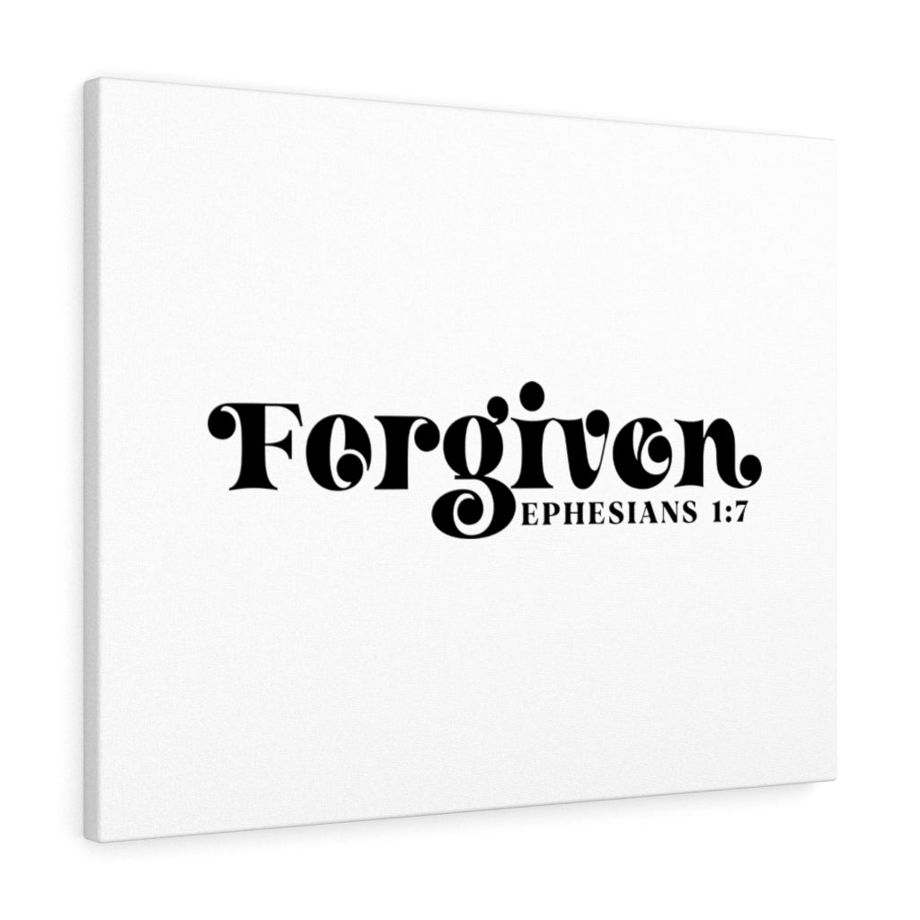 Scripture Walls Forgiven Ephesians 1:7 Bible Verse Canvas Christian Wall Art Ready to Hang Unframed-Express Your Love Gifts