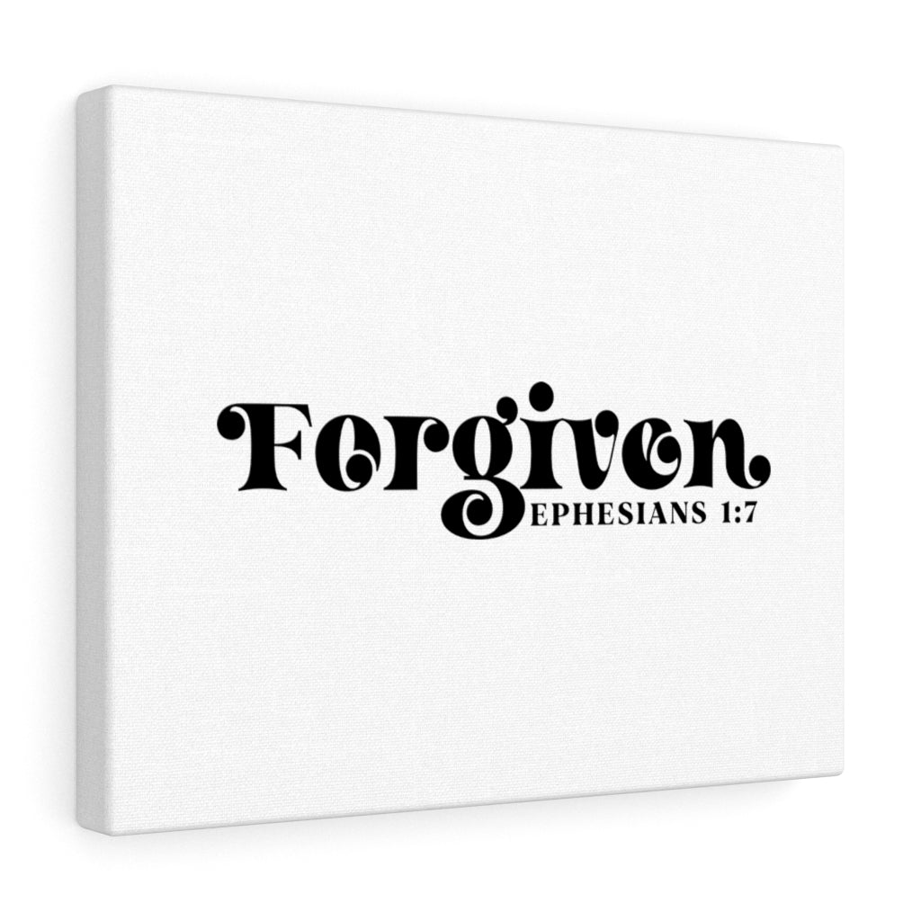 Scripture Walls Forgiven Ephesians 1:7 Bible Verse Canvas Christian Wall Art Ready to Hang Unframed-Express Your Love Gifts