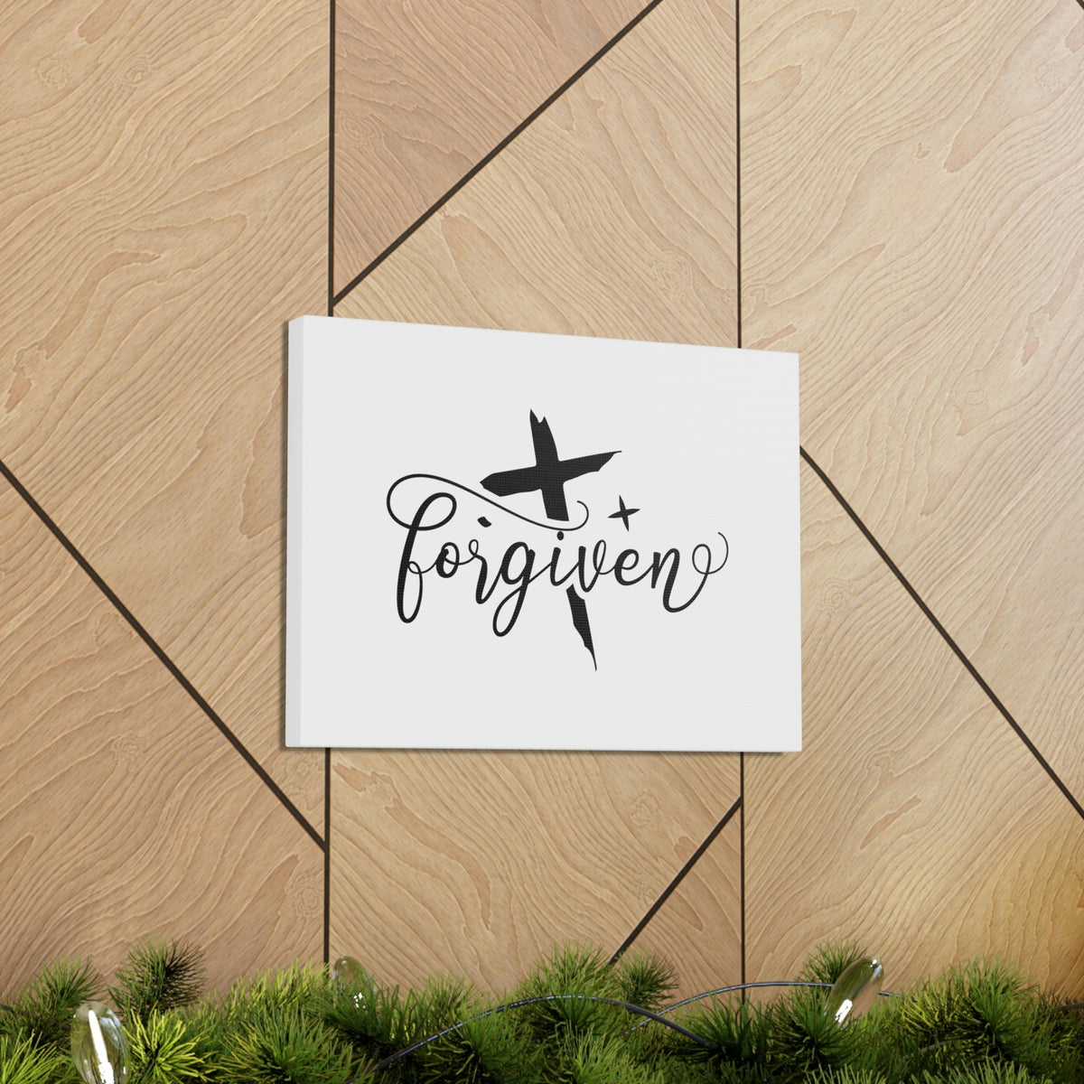 Scripture Walls Forgiven Ephesians 4:32 Cross And Star Christian Wall Art Bible Verse Print Ready to Hang Unframed-Express Your Love Gifts