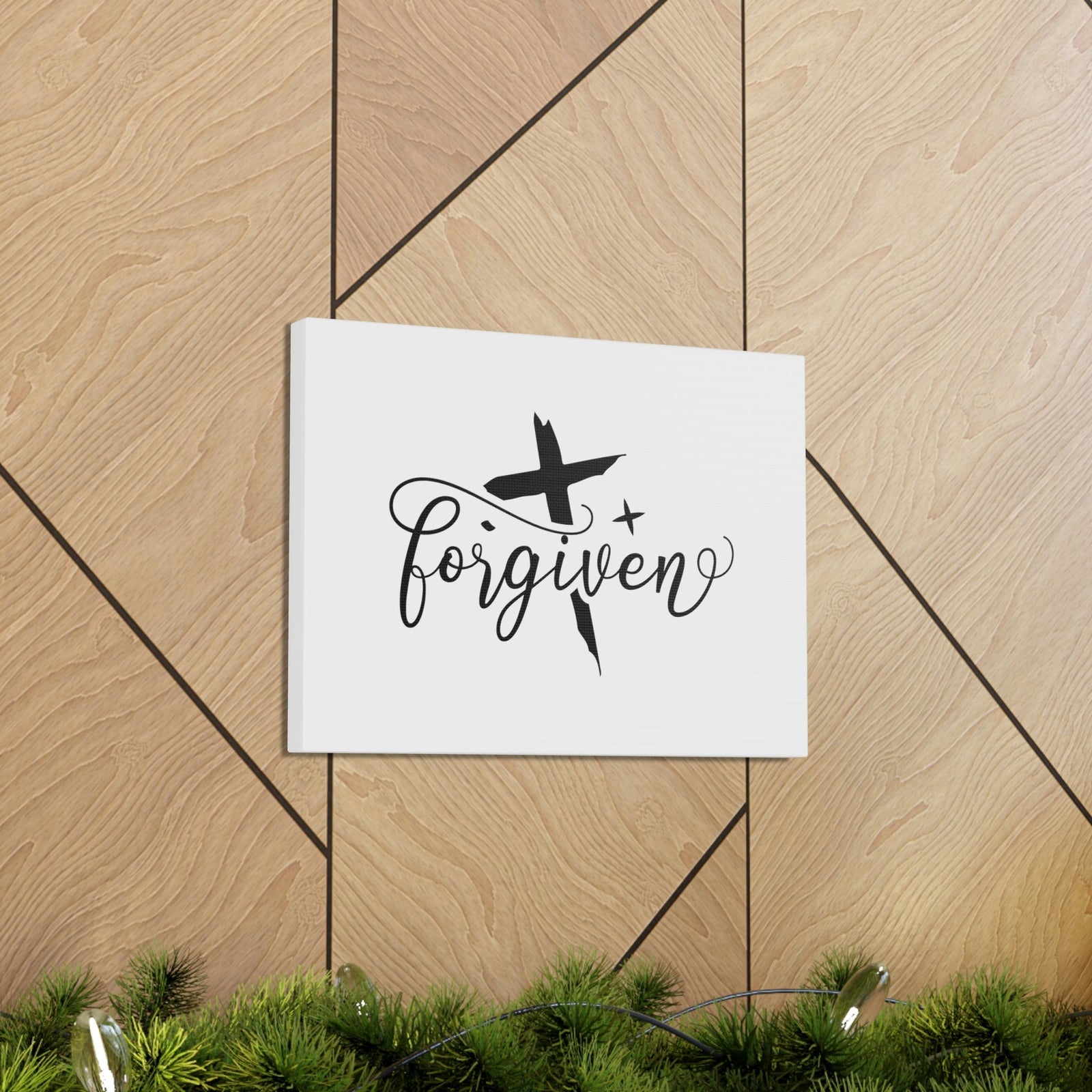 Scripture Walls Forgiven Ephesians 4:32 Cross And Star Christian Wall Art Bible Verse Print Ready to Hang Unframed-Express Your Love Gifts