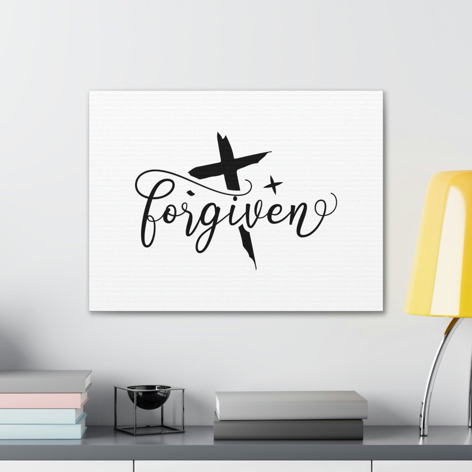 Scripture Walls Forgiven Ephesians 4:32 Cross And Star Christian Wall Art Bible Verse Print Ready to Hang Unframed-Express Your Love Gifts