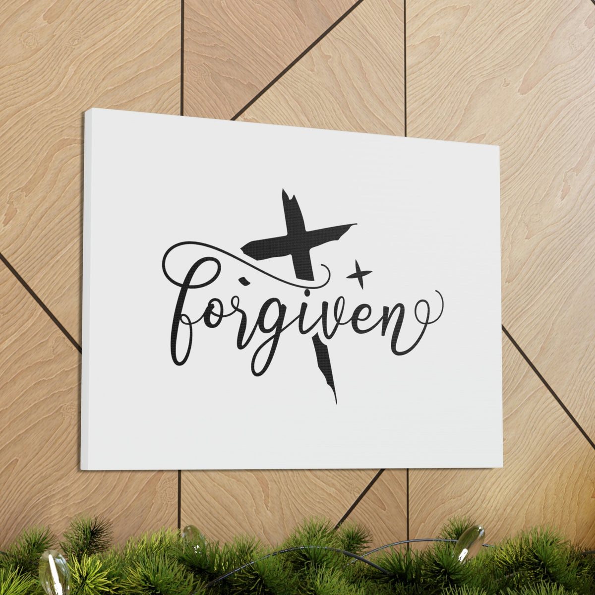 Scripture Walls Forgiven Ephesians 4:32 Cross And Star Christian Wall Art Bible Verse Print Ready to Hang Unframed-Express Your Love Gifts