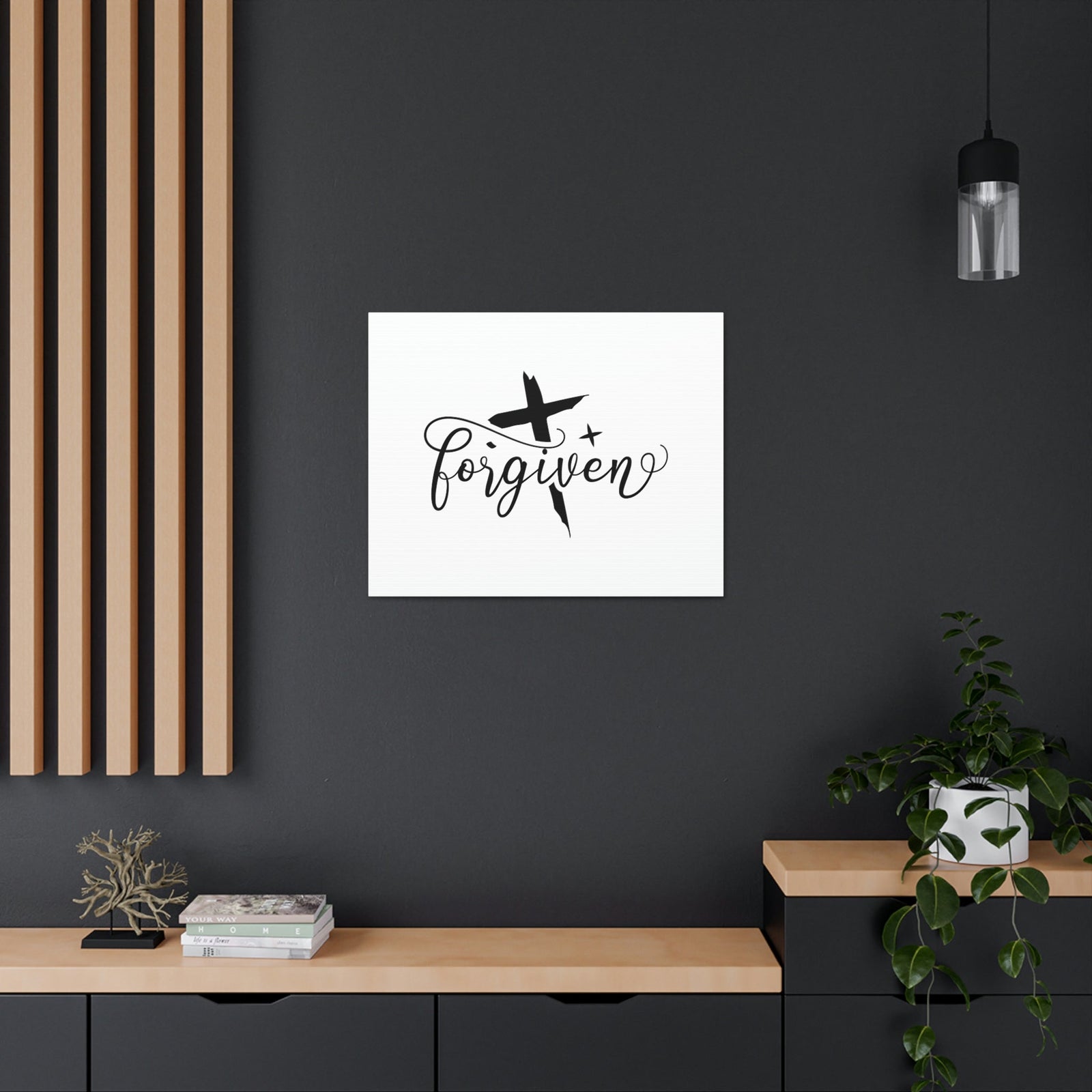Scripture Walls Forgiven Ephesians 4:32 Cross And Star Christian Wall Art Bible Verse Print Ready to Hang Unframed-Express Your Love Gifts