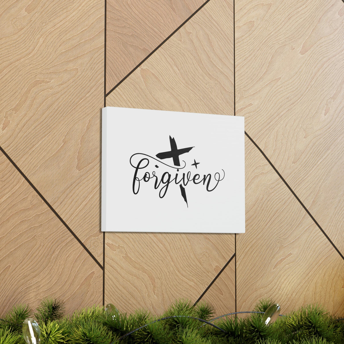 Scripture Walls Forgiven Ephesians 4:32 Cross And Star Christian Wall Art Bible Verse Print Ready to Hang Unframed-Express Your Love Gifts