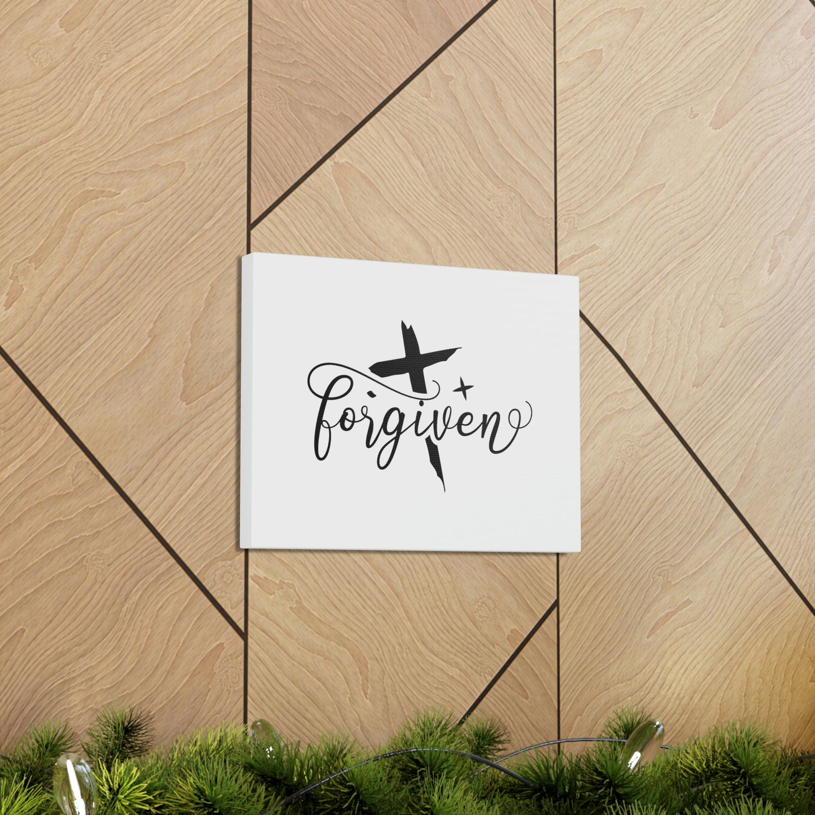 Scripture Walls Forgiven Ephesians 4:32 Cross And Star Christian Wall Art Bible Verse Print Ready to Hang Unframed-Express Your Love Gifts