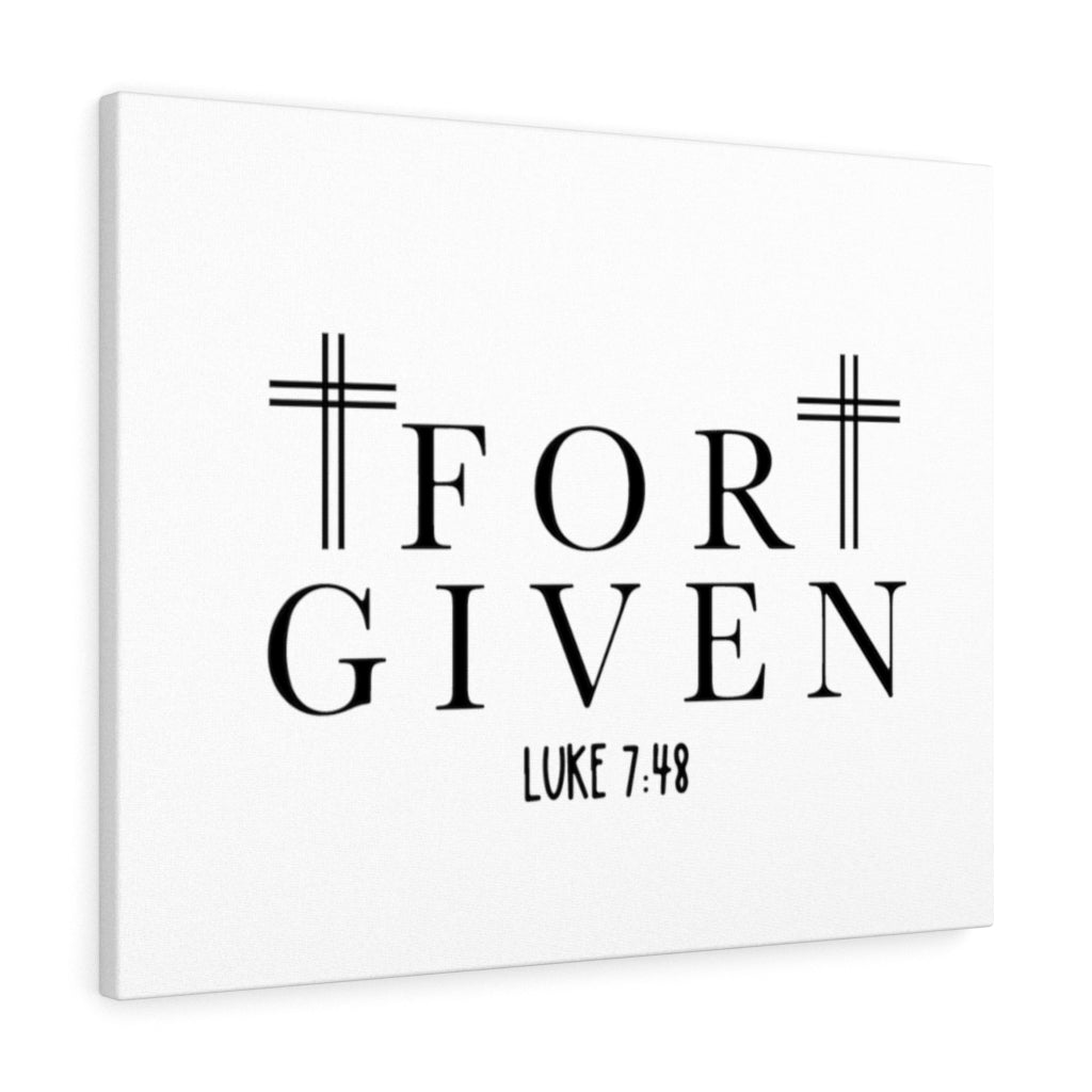 Scripture Walls Forgiven Luke 7:48 Bible Verse Canvas Christian Wall Art Ready to Hang Unframed-Express Your Love Gifts