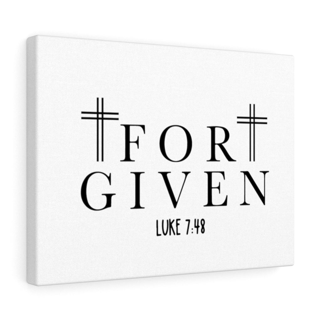 Scripture Walls Forgiven Luke 7:48 Bible Verse Canvas Christian Wall Art Ready to Hang Unframed-Express Your Love Gifts