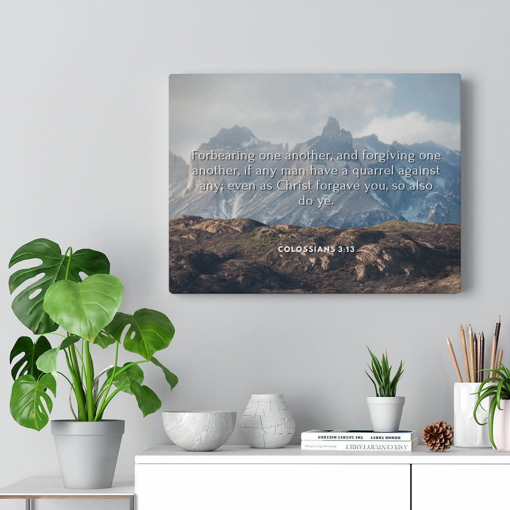 Scripture Walls Forgiving One Another Colossians 3:13 Bible Verse Canvas Christian Wall Art Ready to Hang Unframed-Express Your Love Gifts