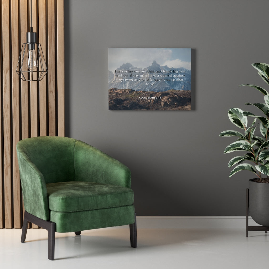 Scripture Walls Forgiving One Another Colossians 3:13 Bible Verse Canvas Christian Wall Art Ready to Hang Unframed-Express Your Love Gifts