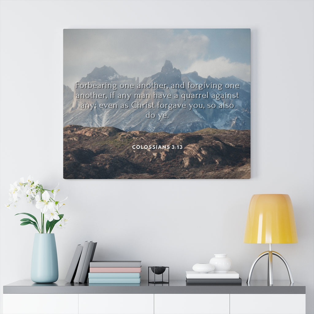 Scripture Walls Forgiving One Another Colossians 3:13 Bible Verse Canvas Christian Wall Art Ready to Hang Unframed-Express Your Love Gifts