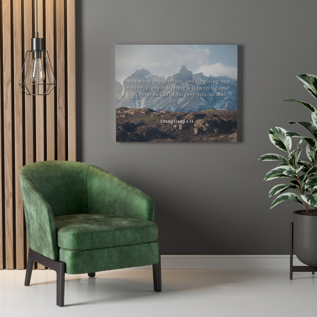 Scripture Walls Forgiving One Another Colossians 3:13 Bible Verse Canvas Christian Wall Art Ready to Hang Unframed-Express Your Love Gifts