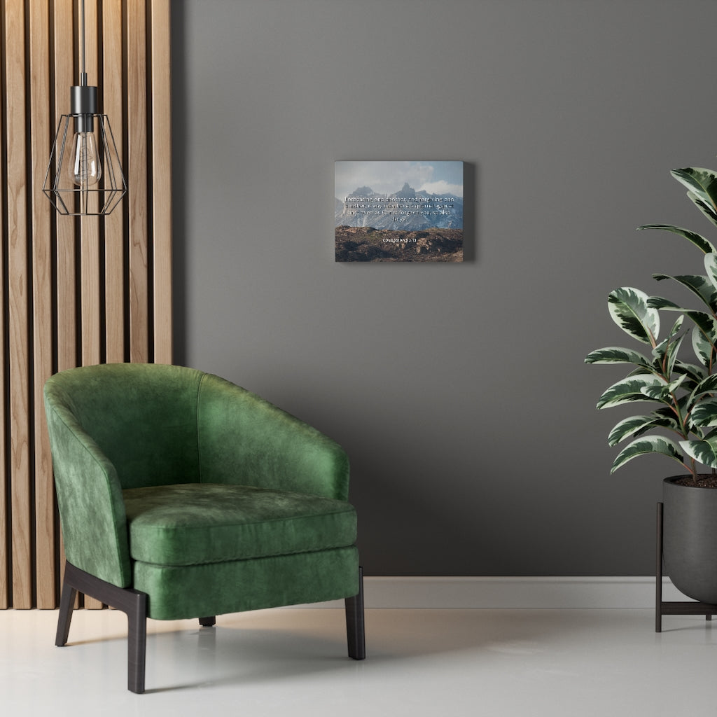 Scripture Walls Forgiving One Another Colossians 3:13 Bible Verse Canvas Christian Wall Art Ready to Hang Unframed-Express Your Love Gifts