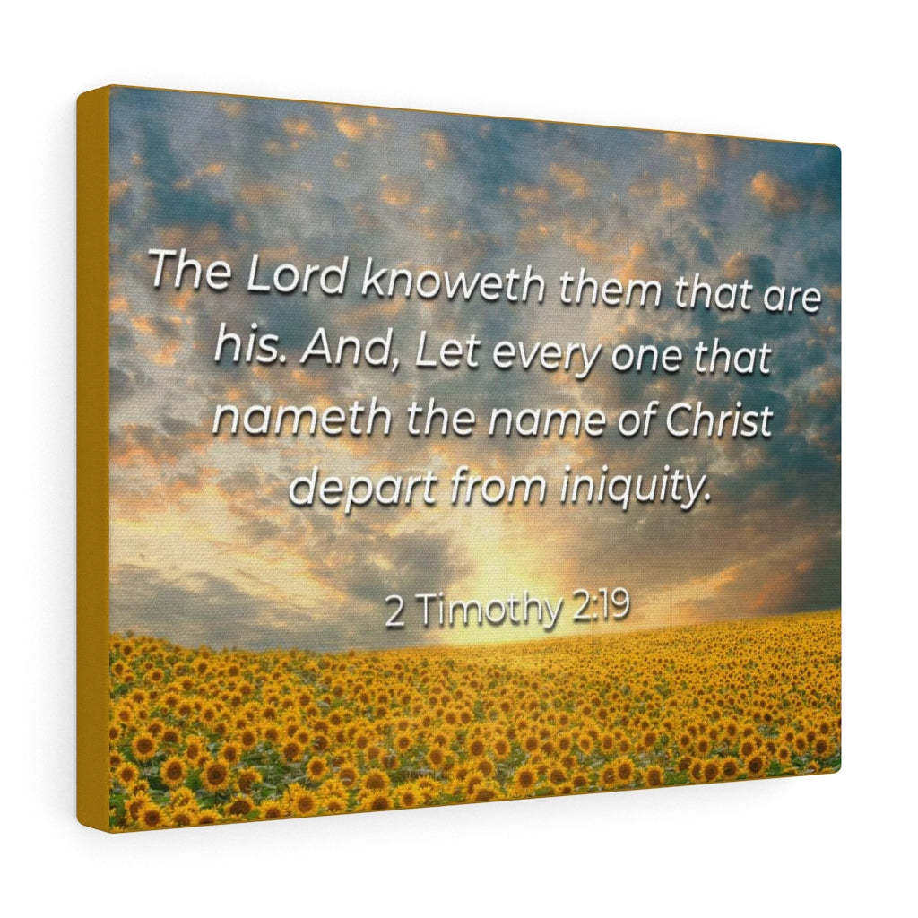Scripture Walls Foundation Of God 2 Timothy 2:19 Bible Verse Canvas Christian Wall Art Ready to Hang Unframed-Express Your Love Gifts